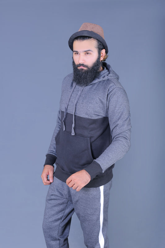 charcoal and black Sweat suits