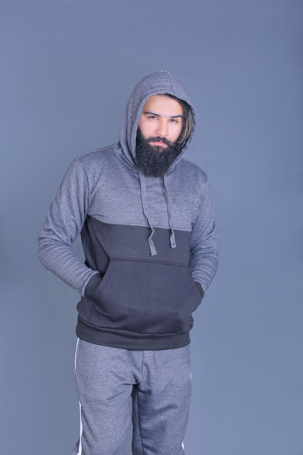 charcoal and black Sweat suits