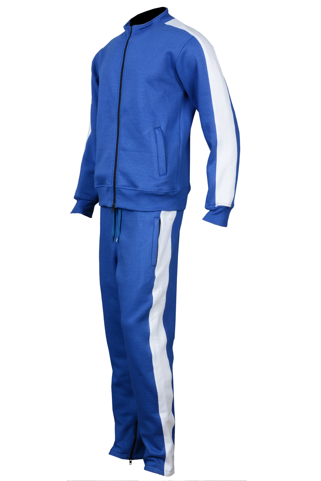 Royal Blue Tracksuit with white side stripe